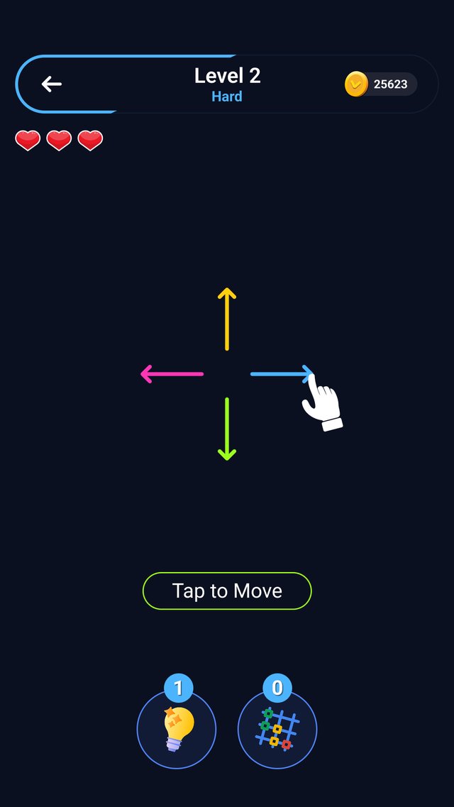 Arrow Run: Escape gameplay screen showing the directional arrow controls