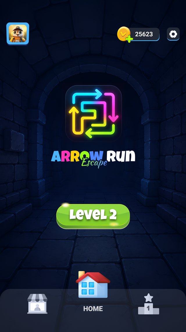 Arrow Run: Escape home screen with level select